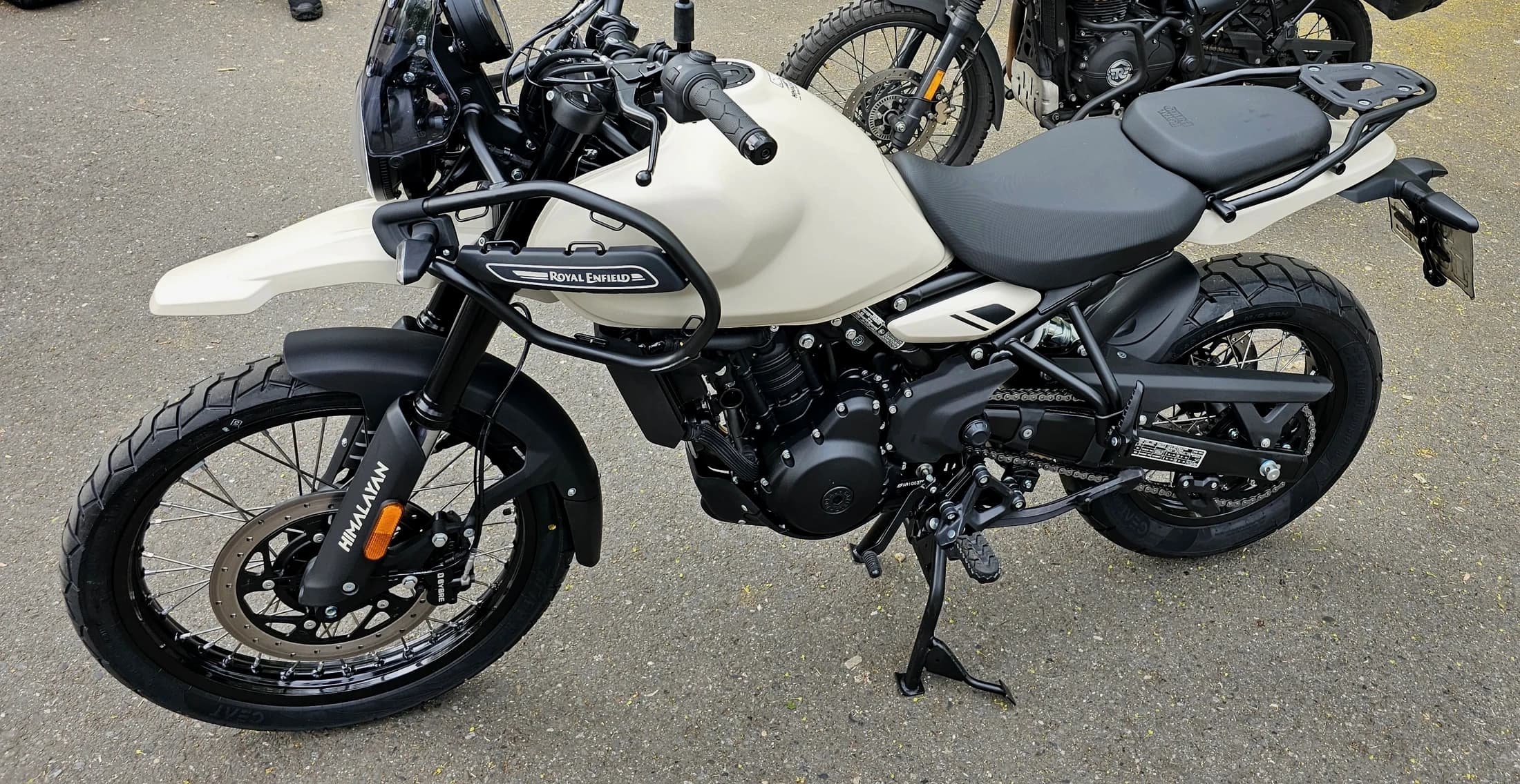 A Royal Enfield Himalayan 450 adventure motorcycle