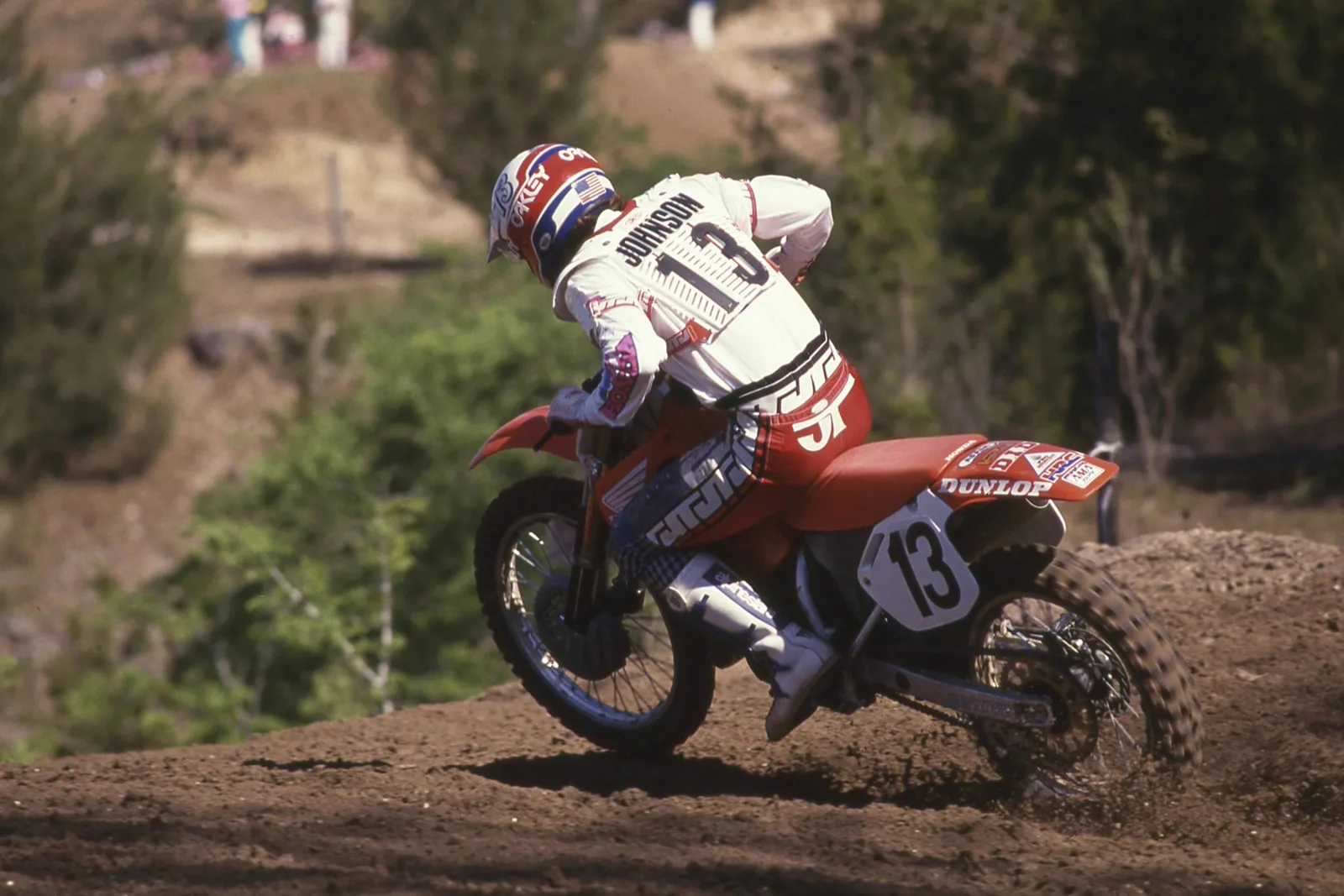 Rick Johnson racing on the motocross track